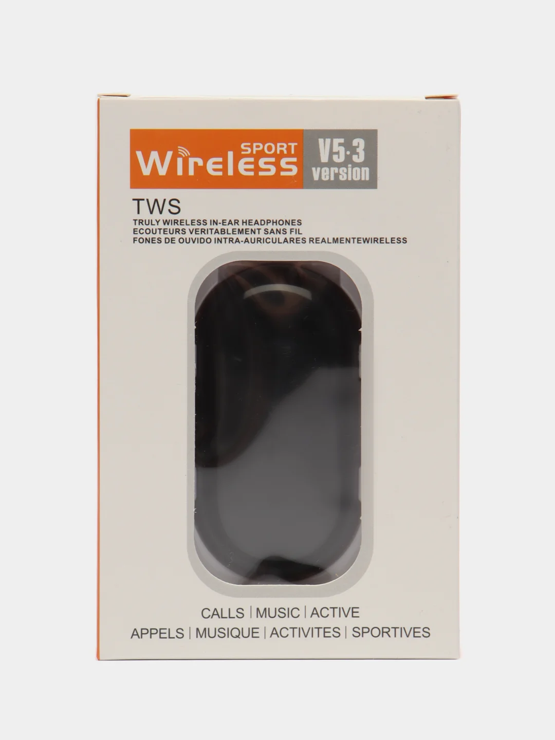 Черный беспроводные наушники сенсорные TWS, с микрофоном, Bluetooth, спортивные