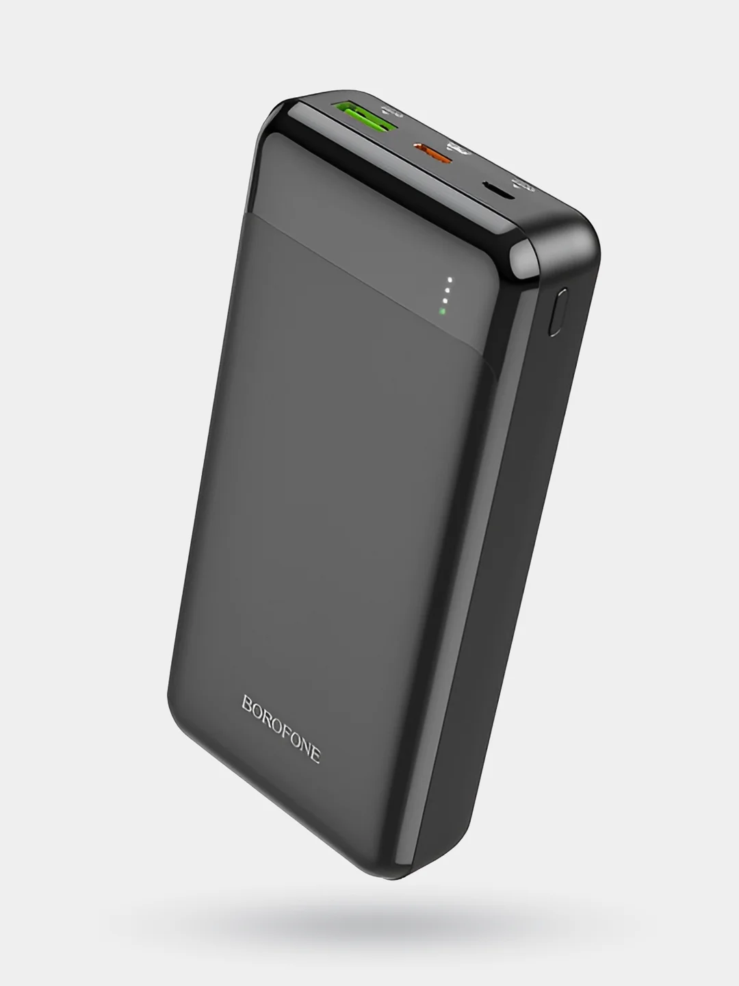 Черный повербанк 20000mAh портативный внешний аккумулятор