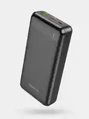 Черный повербанк 20000mAh портативный внешний аккумулятор