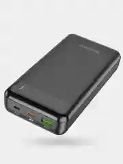 Черный повербанк 20000mAh портативный внешний аккумулятор