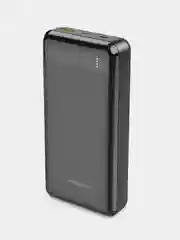 Черный повербанк 20000mAh портативный внешний аккумулятор