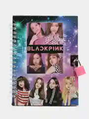 Багровый блокнот k-pop Black Pink на спирали с замком, несколько видов