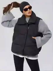 Черный жилет женский утепленный