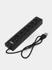 Хаб разветвитель USB HUB 2.0 с выключателями, 4 и 7 портов на выбор
