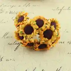 Цветы для декорирования, скрапбукинг "Подсолнух", 10 шт