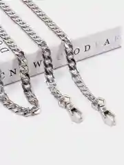 Цепочка для сумки с фигурным карабином, 120 см, цепь 4 цвета