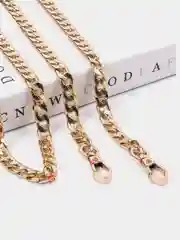 Цепочка для сумки с фигурным карабином, 120 см, цепь 4 цвета