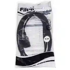 Черный кабель питания Filum FL-PC10-C13-C14-3M С13- C14