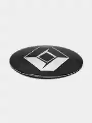 Серый металлик наклейки на диски, колпаки Renault Рено, сферическая, изогнутая, 56 мм, 4 штуки
