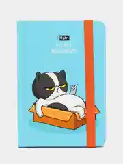 Голубой скетчбук А6 MyArt Pocket, с резинкой, 48 листов. Проф-Пресс