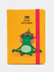 Оранжевый скетчбук А6 MyArt Pocket, с резинкой, 48 листов. Проф-Пресс