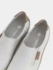 Белый мокасины женские Rieker, из натуральной кожи