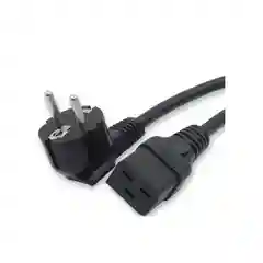 Черный кабель питания Filum FL-PC-SH90/C19-C-3.0-BK ПВС-АП 3x1.5 CEE 7/7(Schuko) угловая - C19