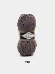 Коричневый пряжа Alize Lanagold, 49% шерсть, 51% акрил, 100 г, 240 м