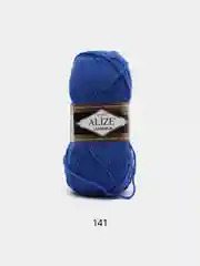 Синий пряжа Alize Lanagold, 49% шерсть, 51% акрил, 100 г, 240 м