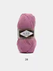 Тёмно-розовый пряжа Alize Lanagold, 49% шерсть, 51% акрил, 100 г, 240 м