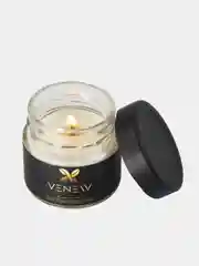 Свеча ароматическая с деревянным фитилем VENEW - "Абсент из черной смородины"