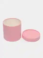 Розовый коробка подарочная круглая с крышкой шляпная 16*16 см, 21*21 см