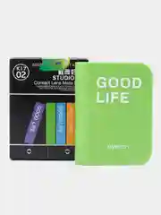 Зеленый дорожный набор для контактных линз, пинцет и контейнер "Good life"