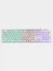 Белый клавиатура Dialog Gan-Kata KGK-16U, игровая, с RGB-подсветкой, USB, подарок на 8 марта