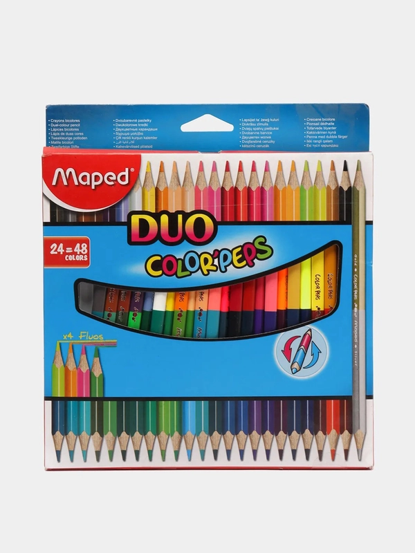 Карандаши двусторонние "ColorPeps Duo" MAPED, 24 шт, 48 цв