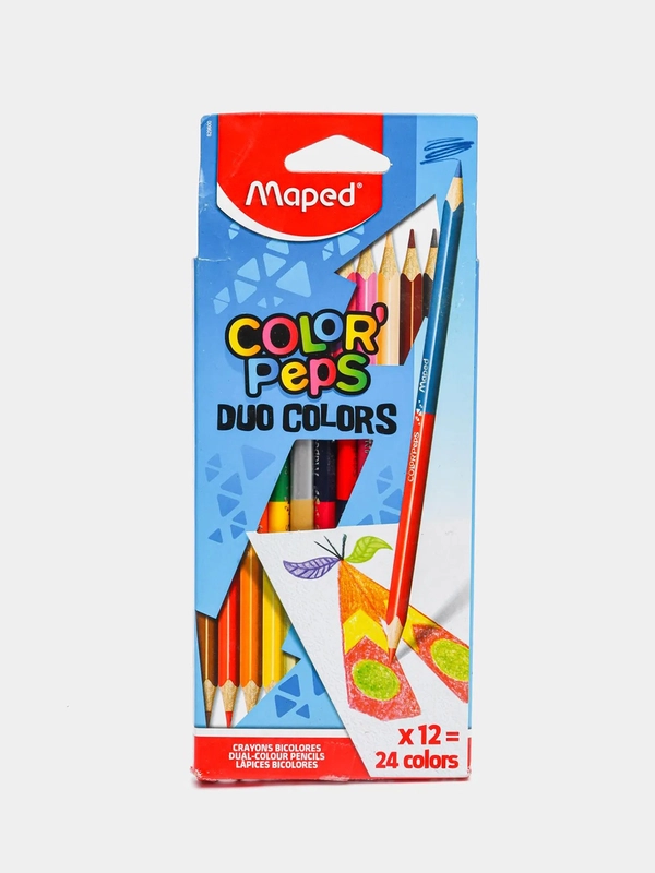 Карандаши двусторонние "ColorPeps Duo" MAPED, 12 шт, 24 цв