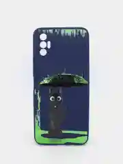 Хаки чехол силиконовый с принтом и защитой камеры для Tecno Spark 8P