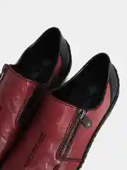 Бордовый мокасины женские Rieker из натуральной кожи