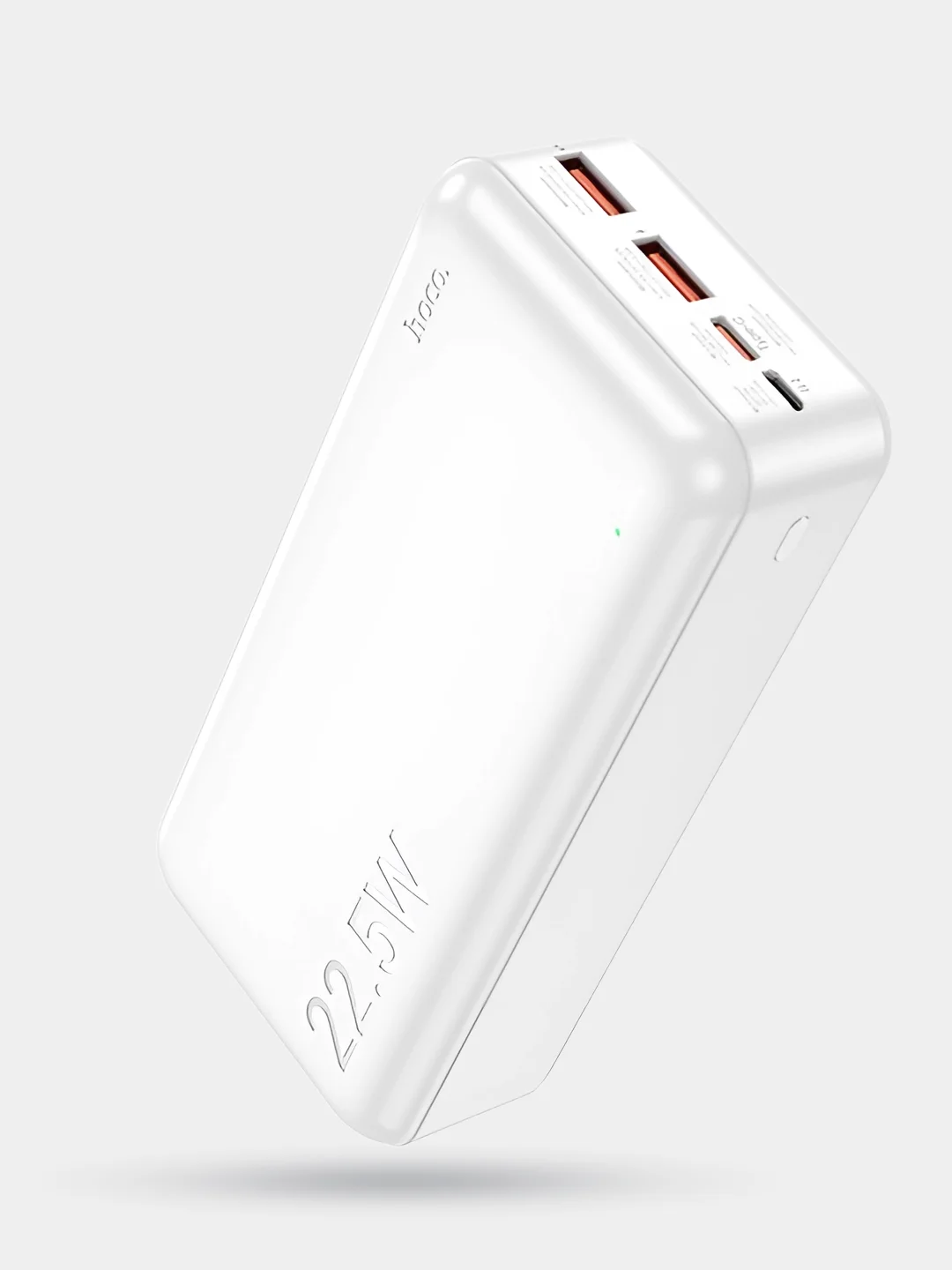 Белый внешний аккумулятор hoco J101B 22.5w QC3.0+PD20W 30000 mah повербанк быстрая зарядка