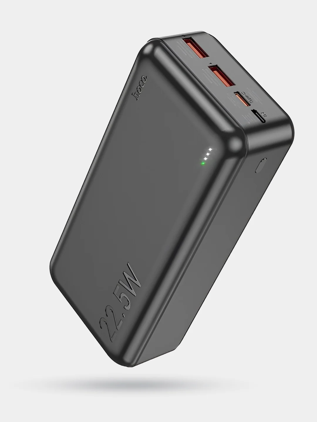 Черный внешний аккумулятор hoco J101B 22.5w QC3.0+PD20W 30000 mah повербанк быстрая зарядка