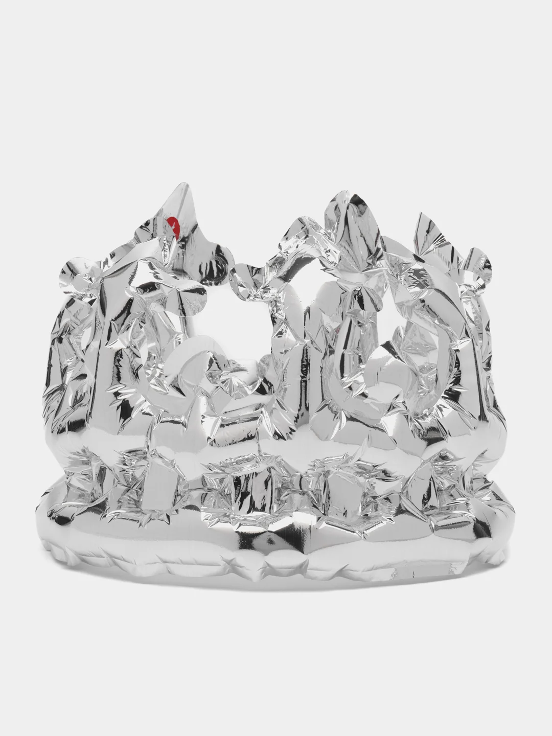Серебряный воздушный шар "Корона" 21*78 см, фольгированный, в день рождения, праздник