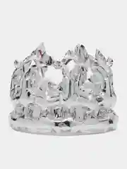 Серебряный воздушный шар "Корона" 21*78 см, фольгированный, в день рождения, праздник