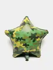 Бирюзовый воздушный шар, фольгированный шар, шар Звезда, шар Круг, шар Сердце, Зеленый, Камуфляж