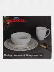 Белый набор столовый JEWEL Шармель 16 предметов  (new bone)