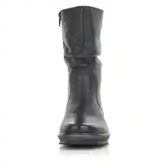 Черный полусапоги зимние женские Remonte, из натуральной кожи, меха