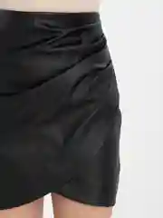 Черный юбка кожанная