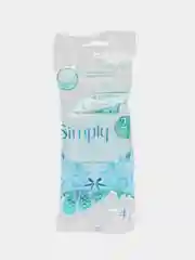 Бритвы женские одноразовые станки Simply с 2 лезвиями, 4 шт