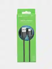Черный кабель Type-c USB быстрая зарядка на андроид, 1 метр, для передачи данных, шнур для зарядки