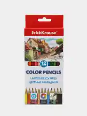 Цветные карандаши шестигранные ErichKrause, 12 цветов