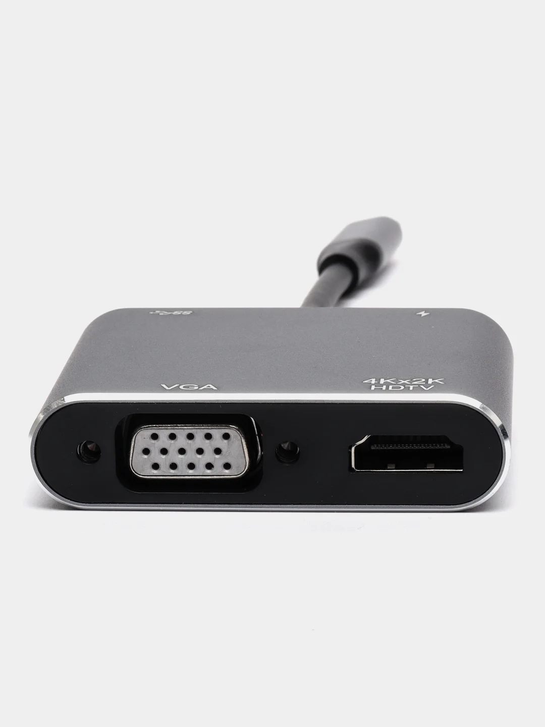 Переходник адаптер HUB 4 в 1 Type-c to HDMI 4K / USB 3.0 / PD 100W / VGA для MacBook