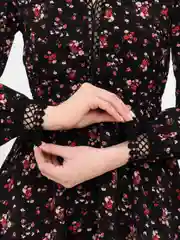 Черный платье женское, повседневное, весеннее