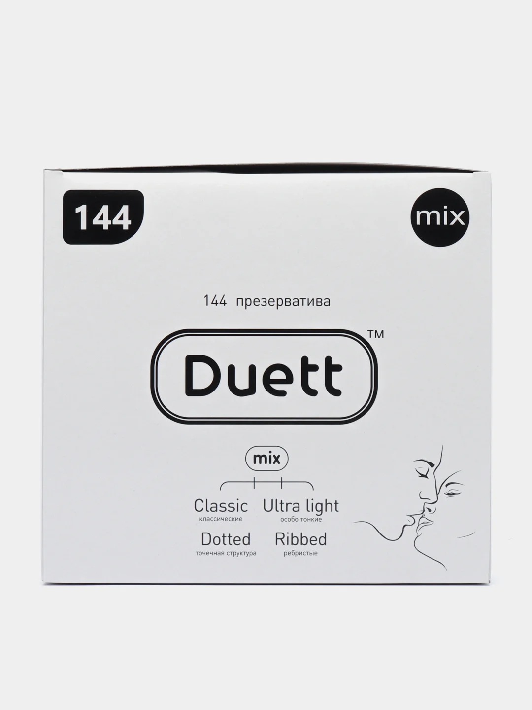 Презервативы DUETT Mix, набор микс, 144 штук