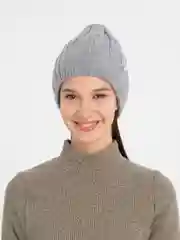 Серый шапка женская тыковка с флисом