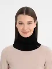 Черный снуд трикотажный зимний "Джуниор"