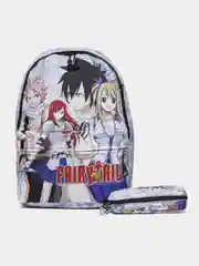 Серый меланж рюкзак Аниме , anime , рюкзак школьный для мальчика , портфель