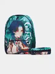Бирюзовый рюкзак Аниме , anime , рюкзак школьный для мальчика , портфель