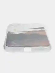 Алый чехол на Айфон 11, Луна, Горы, Берег, 3 принта, прозрачный чехол на iPhone 11