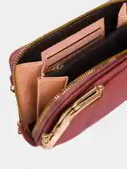 Бордовый женская сумка кросс-боди через плечо/ сумка кошелек