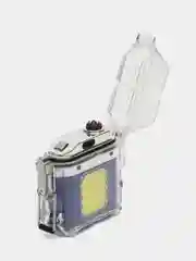 Синий зажигалка импульсная, электронная, с фонариком, плазменная, USB, спираль, зажигалка