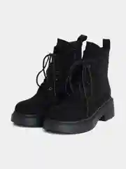Угольный женские ботинки, осенние, весенние